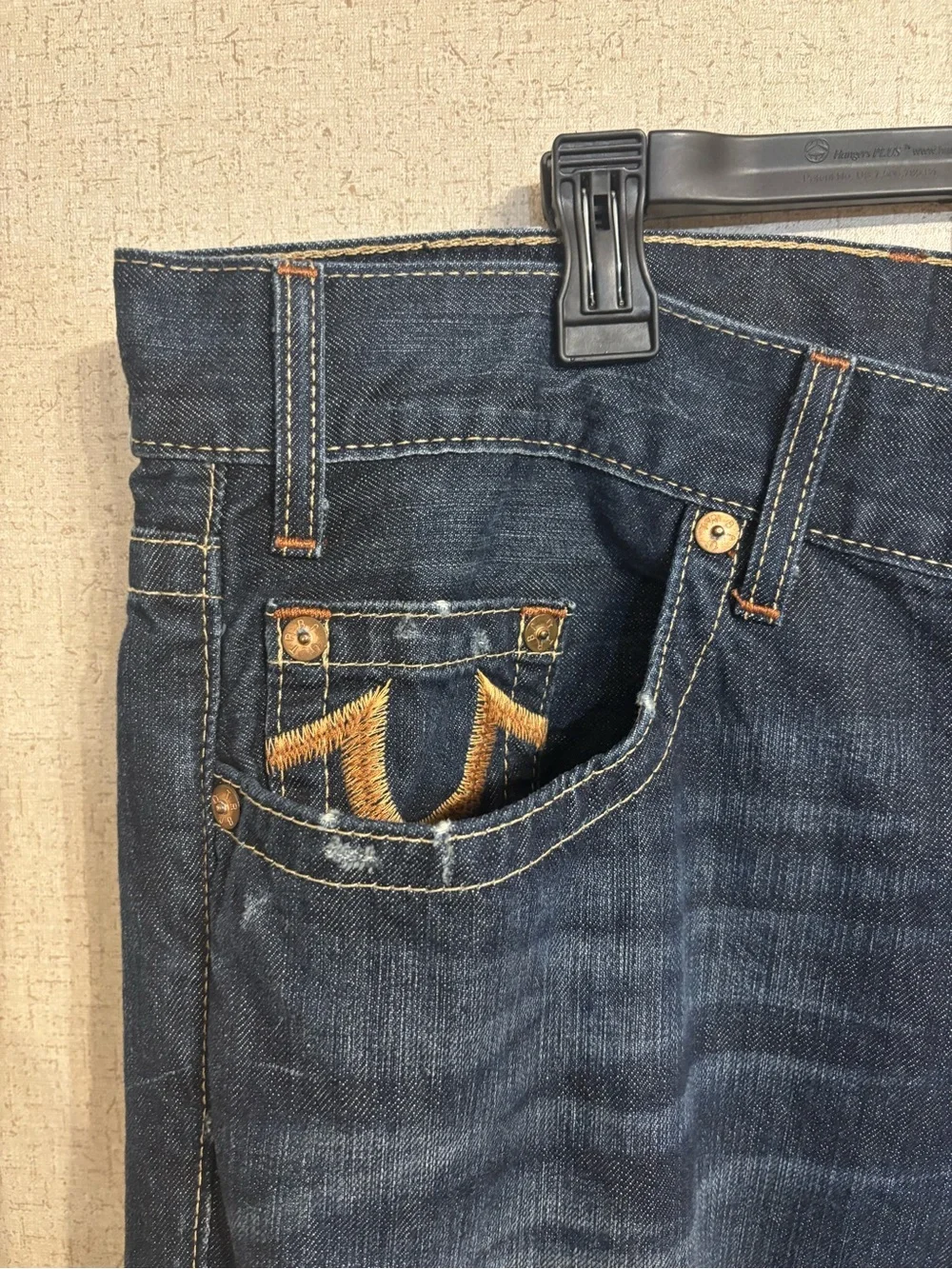 True Religion Dark Indigo Straight Leg Jeans men 38